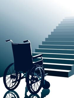 Wheelchair Accessible Entrance Rubber Threshold Ramps for ADA compliance